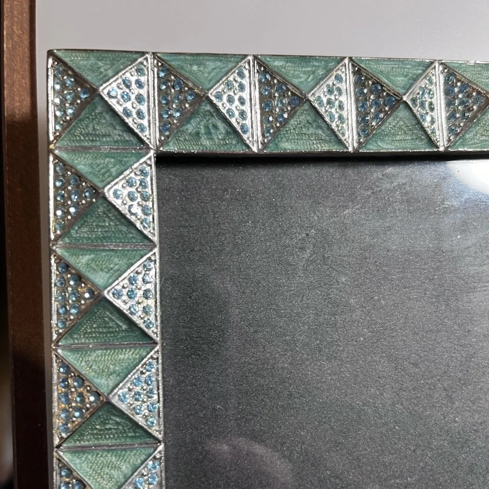 Metal and Jeweled Picture Frame